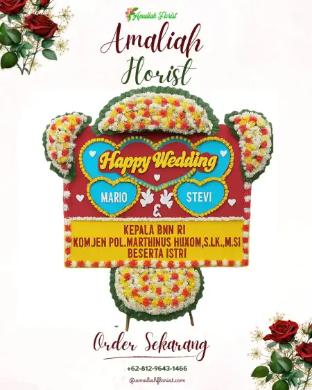 Papan Bunga Pernikahan Pelayangan